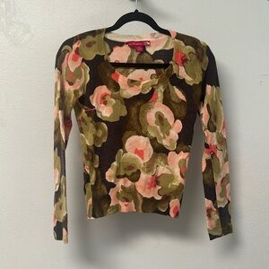 Cashmere Floral Scoop neck Sweater